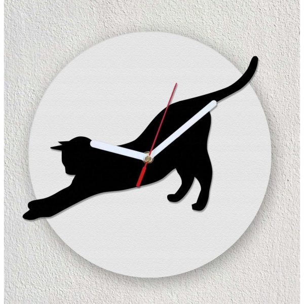 Kot Zabawa Prezent Urodz. Zegar z płyty winylowej