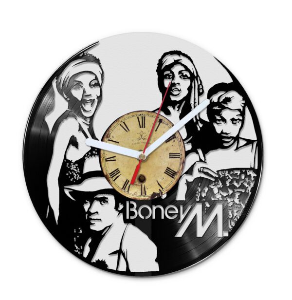 Boney M lata 70 disco , Zegar z płyty winylowej